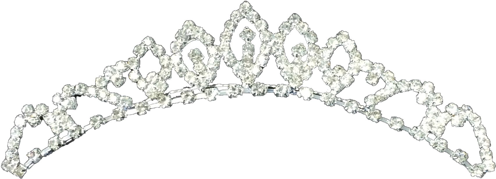 Diadème de mariage en pierres du Rhin Front_Flat