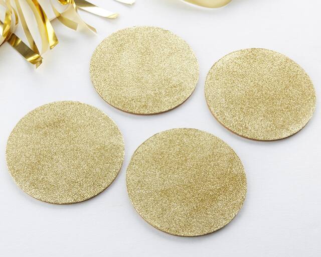 Glitter Gold Coasters Overhead_Plunge