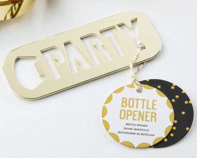 Gold Party Bottle Opener Overhead_Plunge