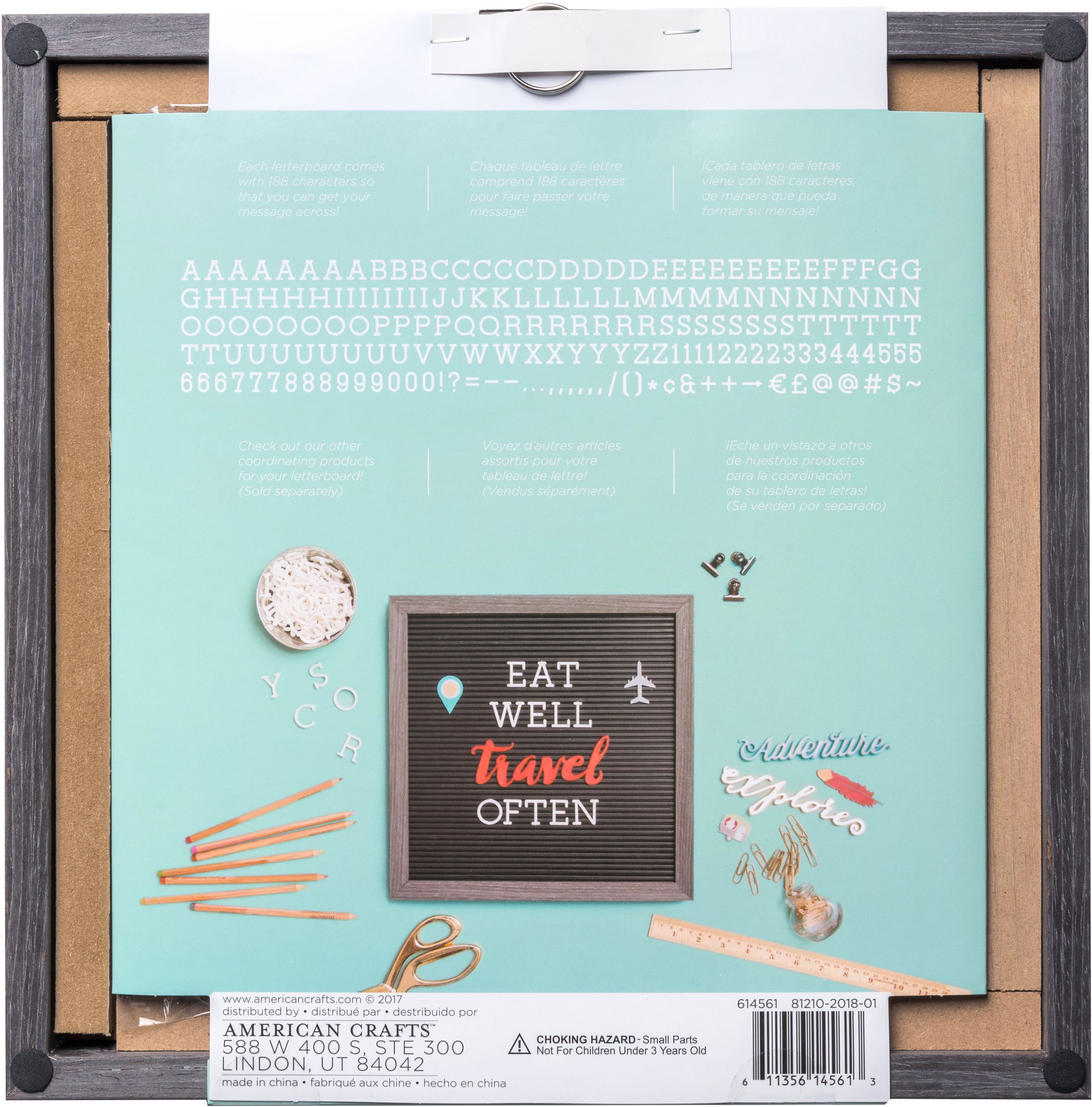 Gray & Black Letter Board, 189-pc Front_Flat