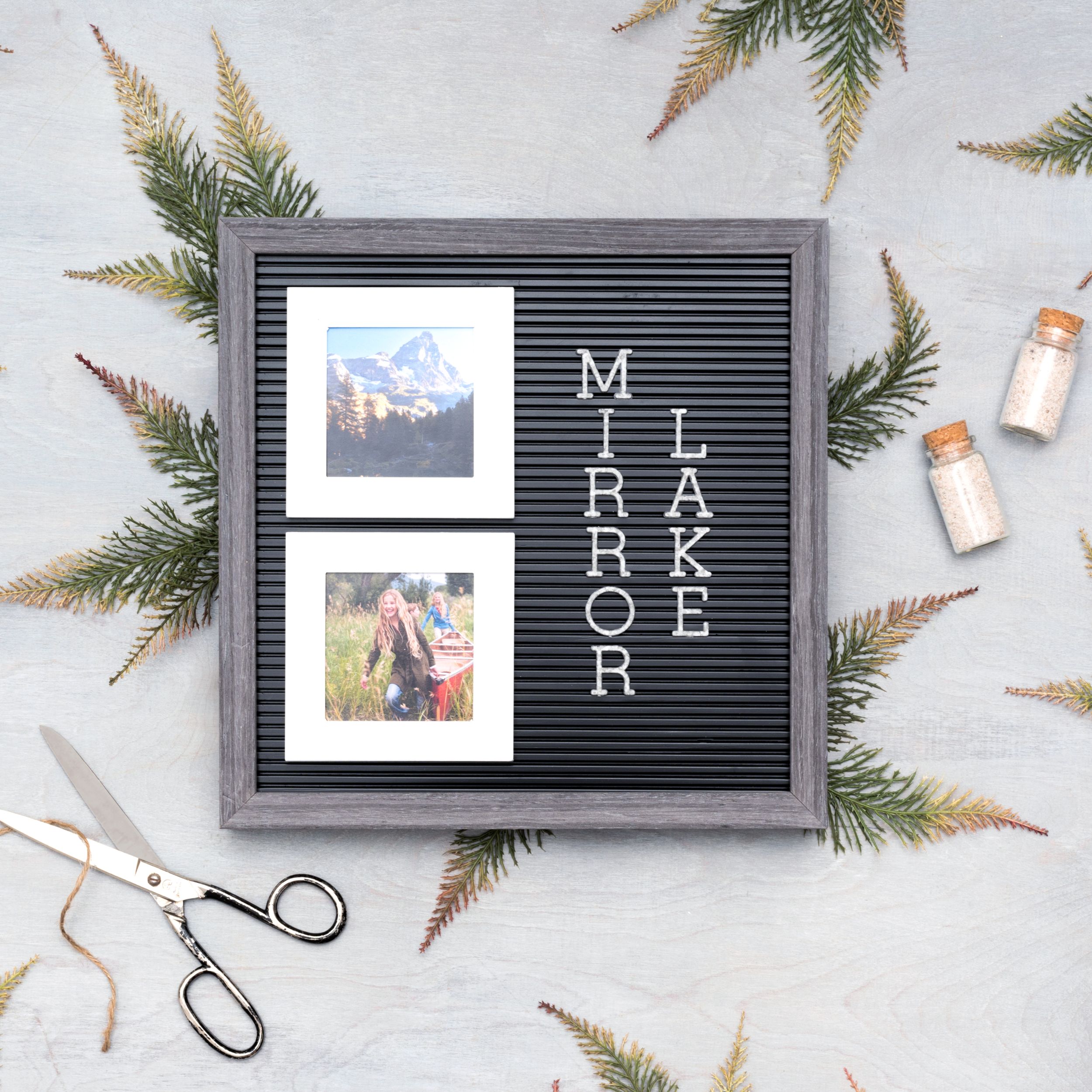 Gray & Black Letter Board, 189-pc Overhead_Flat