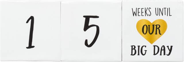 Countdown to Wedding Blocks, 3-pc Front_Flat