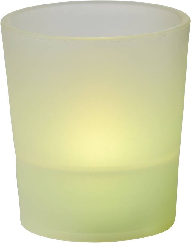 Colour-Changing Votive Flameless LED Candles, White, 2-in, 6-pk, for Wedding/Birthday Party Front_Flat