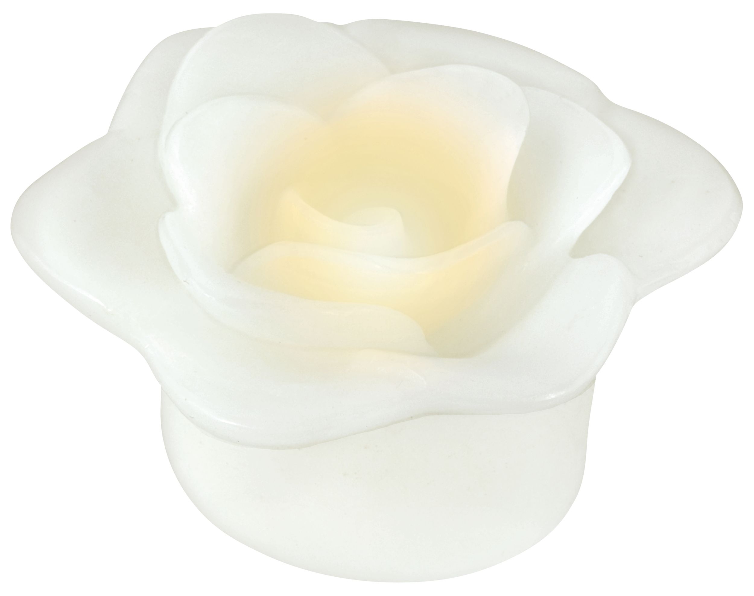 Floating Flower Water-Activated Flameless LED Candles, White, 3-in, 2-pk, for Wedding/Birthday Party Front_Elevated
