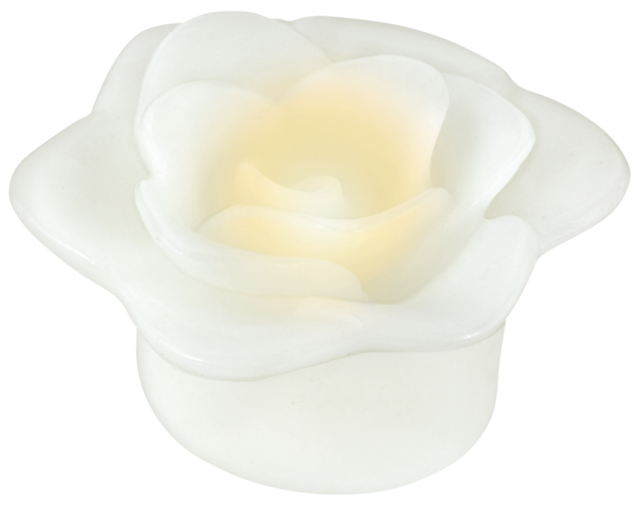 White Floating Flower WaterActivated Flameless LED Candles, 2pk