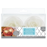 Floating Flower Water-Activated Flameless LED Candles, White, 3-in, 2-pk, for Wedding/Birthday Party Front_Elevated