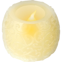 Bougies à DEL sans flamme avec filigrane, ivoire, paq. 2 Front_Elevated