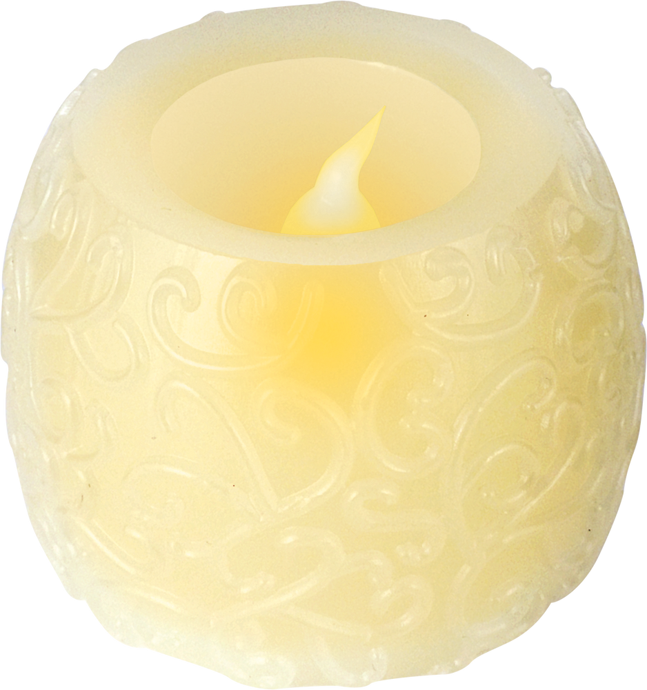 Ivory Filigree Flameless LED Candles, 2pk Canadian Tire