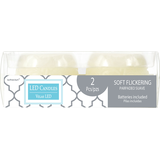 Ivory Filigree Flameless LED Candles, 2-pk Front_Elevated