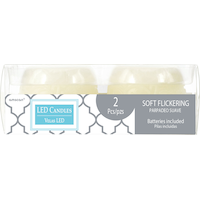Ivory Filigree Flameless LED Candles, 2-pk Front_Elevated