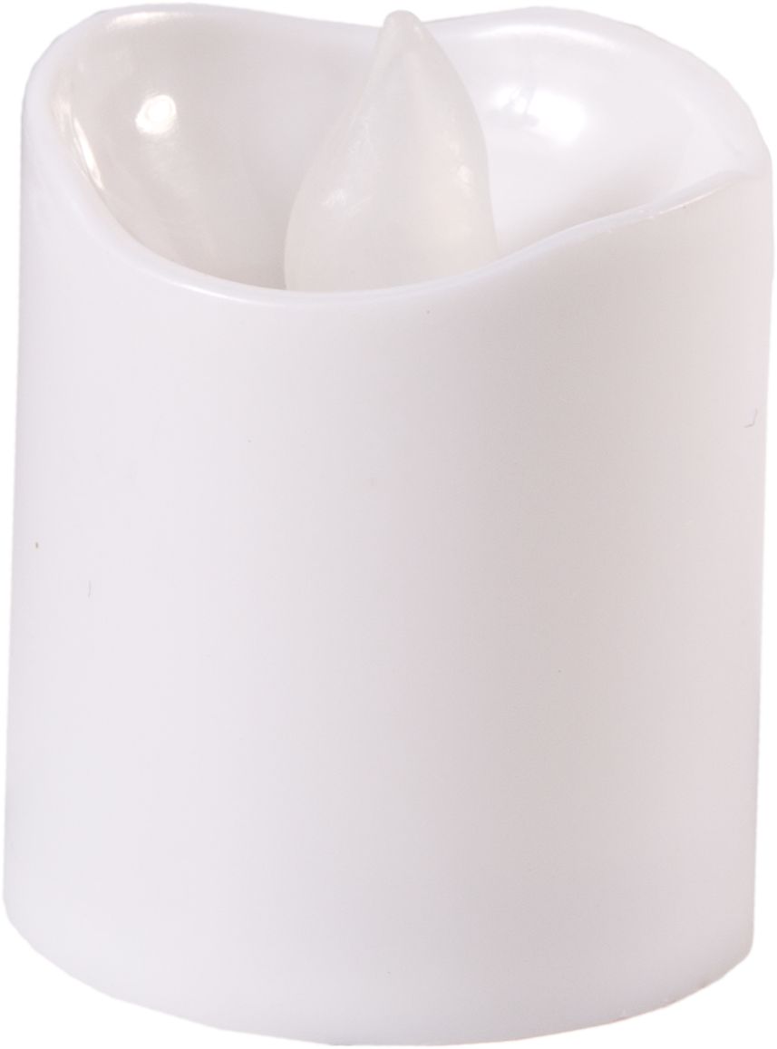 Votive Flameless LED Candles, White, 1.5-in, 6-pk, for Wedding/Birthday Party Front_Elevated