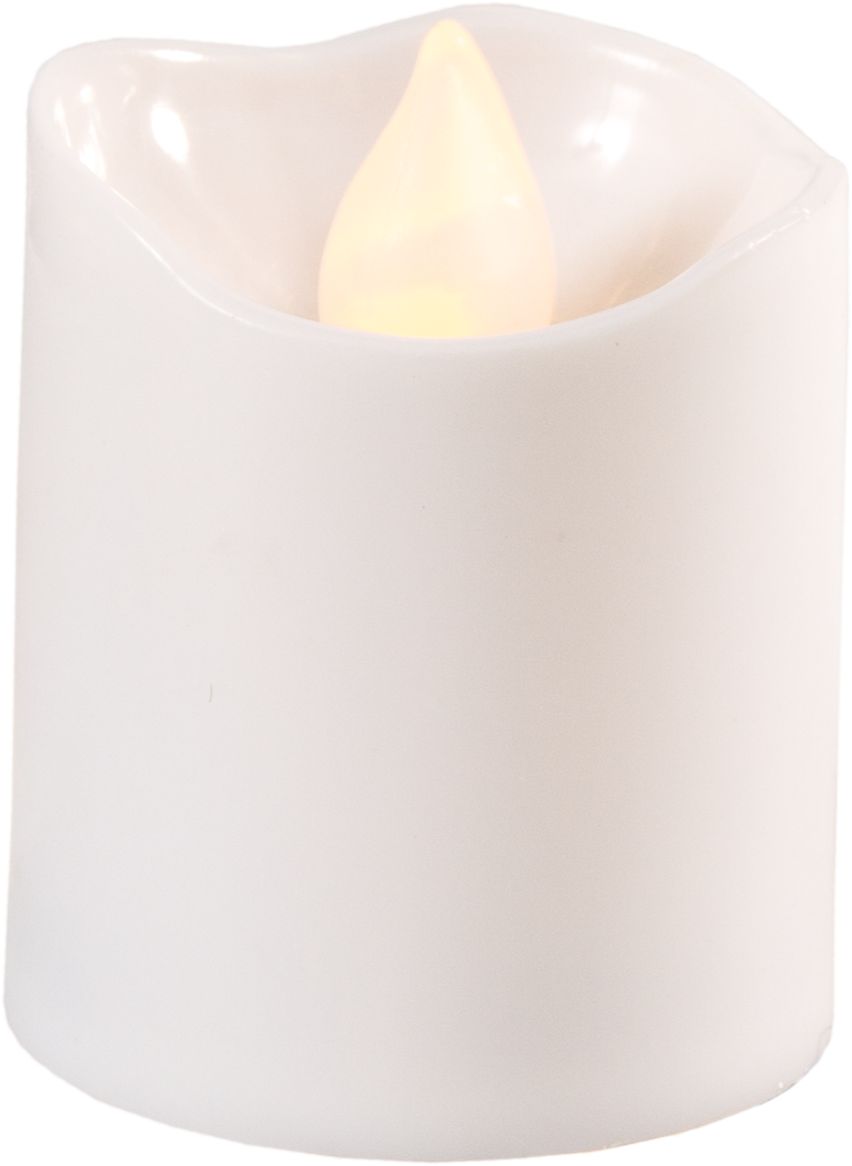 Votive Flameless LED Candles, White, 1.5-in, 6-pk, for Wedding/Birthday Party Front_Elevated