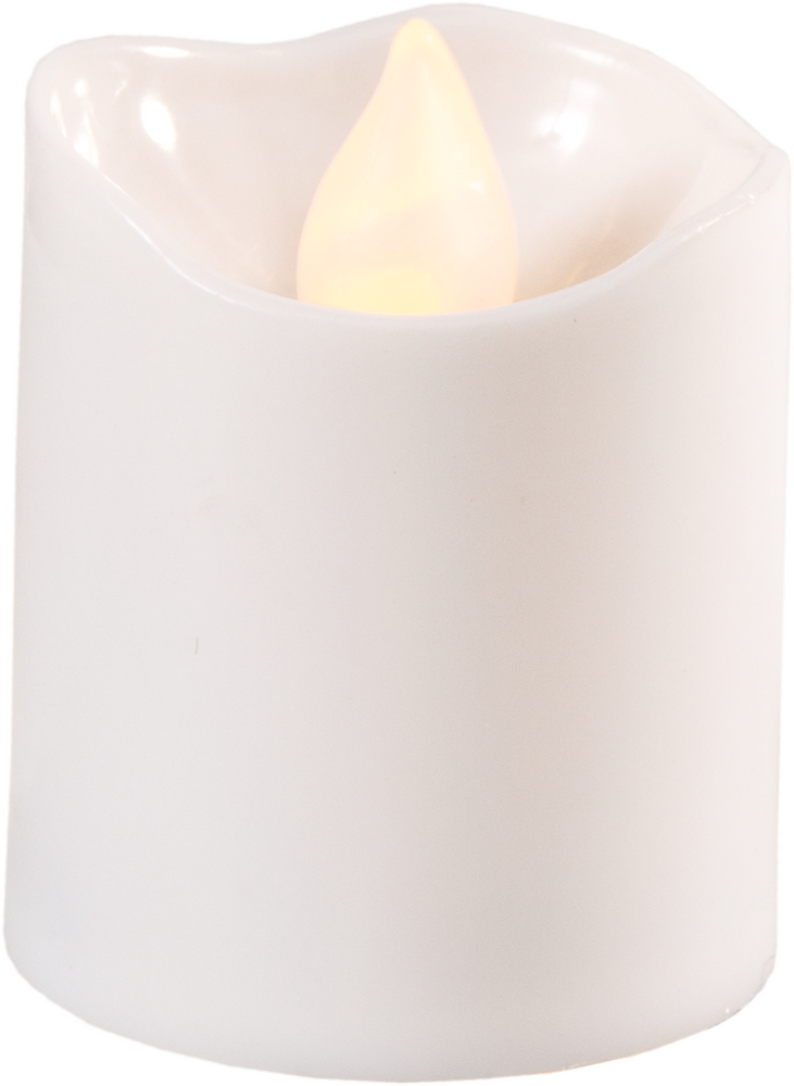 Bougies votives à DEL sans flamme, blanc, paq. 6