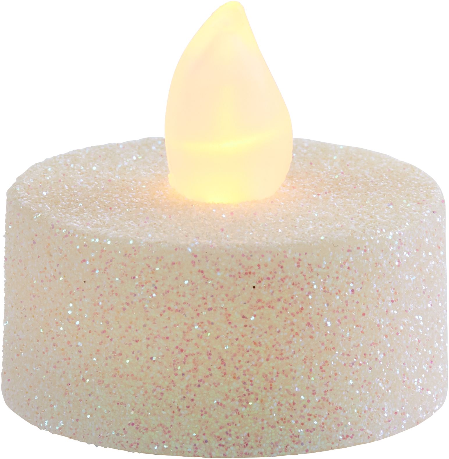 Bougies chauffe-plat à DEL sans flamme iridescentes scintillantes, paq. 10 Front_Elevated