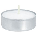 Tealight Wax Candles, White, 1.5-in, 50-pk, for Wedding/Birthday Party Front_Elevated