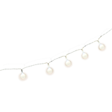 Mini Globe LED Light Up String Lights Hanging Decoration, White, 5-ft, 10 Lights, for Wedding/Birthday/Summer Party Front_Angled_Right