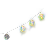 Round LED Light Up String Lights Hanging Decoration, Iridescent, 6-in, 10 Lights, for Summer Party Front_Angled_Right
