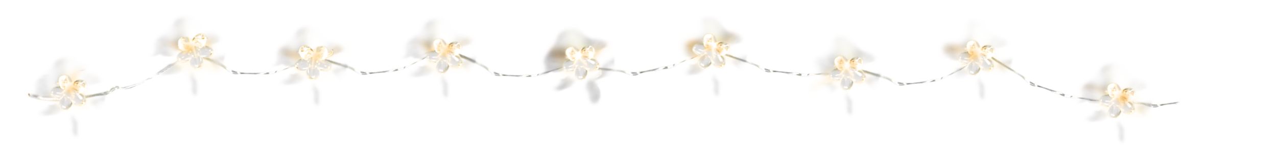 Flower Fairy LED Light Up String Lights Hanging Decoration, White, 5.5-ft, 18 Lights, for Wedding/Bridal Shower/Baby Shower Composite_or_Mixed