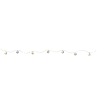 Gemstone Fairy LED Light Up String Lights Hanging Decoration, Silver, 5.5-ft, 18 Lights, for Wedding/Birthday/Summer Party Composite_or_Mixed