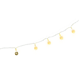 Mini Crackle Globe LED Light Up Strings Light Hanging Decoration, White, 5-ft, 10 Lights, for Wedding/Birthday/Summer Party Front_Angled_Right