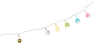 Mini Crackle Globe LED Light Up Strings Light Hanging Decoration, Multi-Coloured, 5-ft, 10 Lights, for Wedding/Birthday/Summer Party