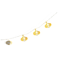 Mesh Lantern LED Light Up String Lights Hanging Decoration, Gold, 5-ft, 10 Lights, for Wedding/Birthday/Summer Party Front_Angled_Right