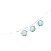 Woven Ball LED Light Up String Lights Hanging Decoration, Blue, 5-ft, 10 Lights, for Wedding/Birthday/Summer Party Front_Angled_Right