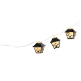 Lantern LED Light Up String Lights Hanging Decoration, Black, 5-ft, 10 Lights, for Wedding/Birthday/Summer Party Front_Angled_Right