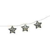 Star LED Light Up String Lights Hanging Decoration, Silver, 13-in, 10 Lights, for Wedding/Birthday/Summer Party Front_Angled_Right