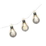 Jeu de lumières à suspendre à DEL Edison, Silver, 5 pi, 10 lumières, pour mariage/anniversaire/fête estivale Front_Angled_Right