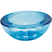 Blue Round Tealight Holder, 3-in Front_Elevated
