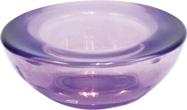 Porte-bougie rond violet, 3 po Front_Elevated
