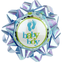 Boy Balloon Bow, 10-in Front_Flat