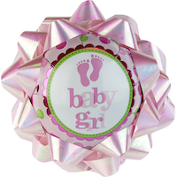 Girl Balloon Bow, 10-in Front_Flat