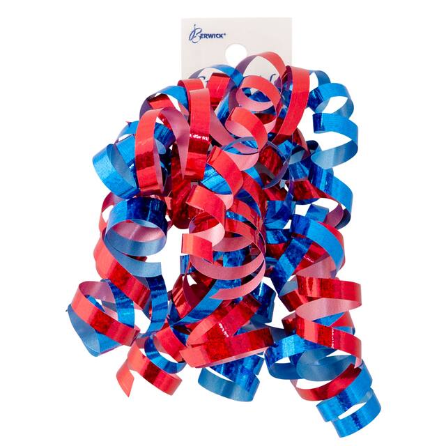 Ruban frisé rouge/bleu royal Front_Flat