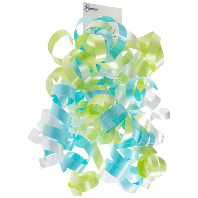 Aqua & White Curly Swirl Front_Three_Fourths_Angled_Right