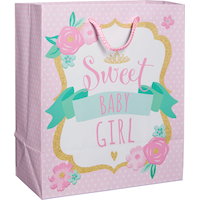 Sweet Baby Girl Gift Bag Front_Angled_Right