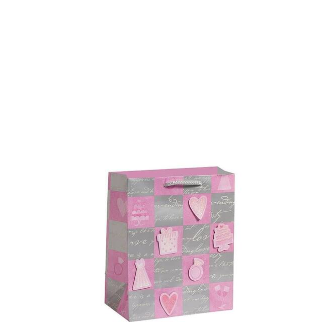 Sac-cadeau bonheur conjugal 3D, rose Front_Angled_Right