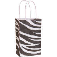 Zebra Print Mini Gift Bag Front_Angled_Right