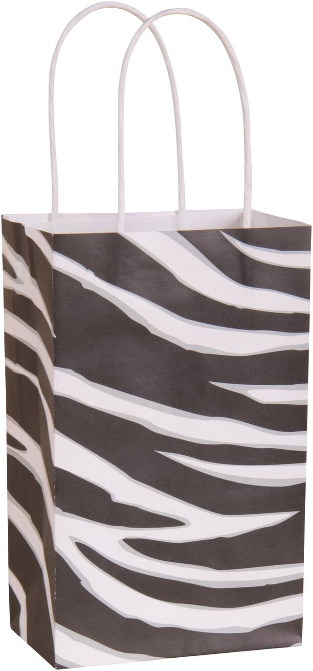 Mini sac-cadeau à imprimé zébré Front_Angled_Right