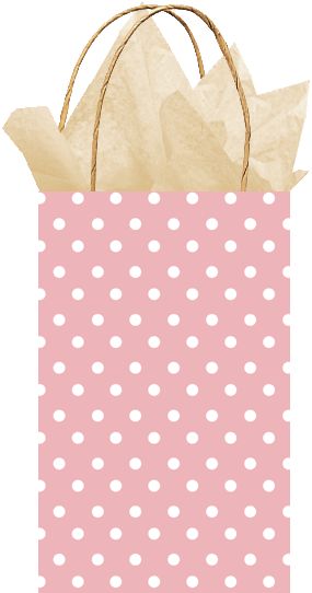 Light Pink Dot Mini Gift Bag Front_Flat