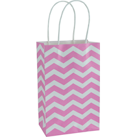 Medium Chevron Kraft Gift Bag Front_Angled_Right