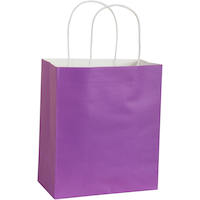 Purple Kraft Gift Bag Front_Angled_Right