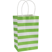 Medium Striped Kraft Gift Bag Front_Angled_Right