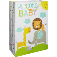 Jungle Baby Shower Gift Bag Front_Angled_Right