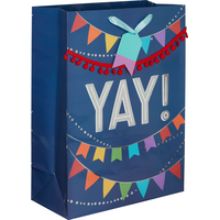Large Glossy Layered Banner Gift Bag Front_Angled_Right