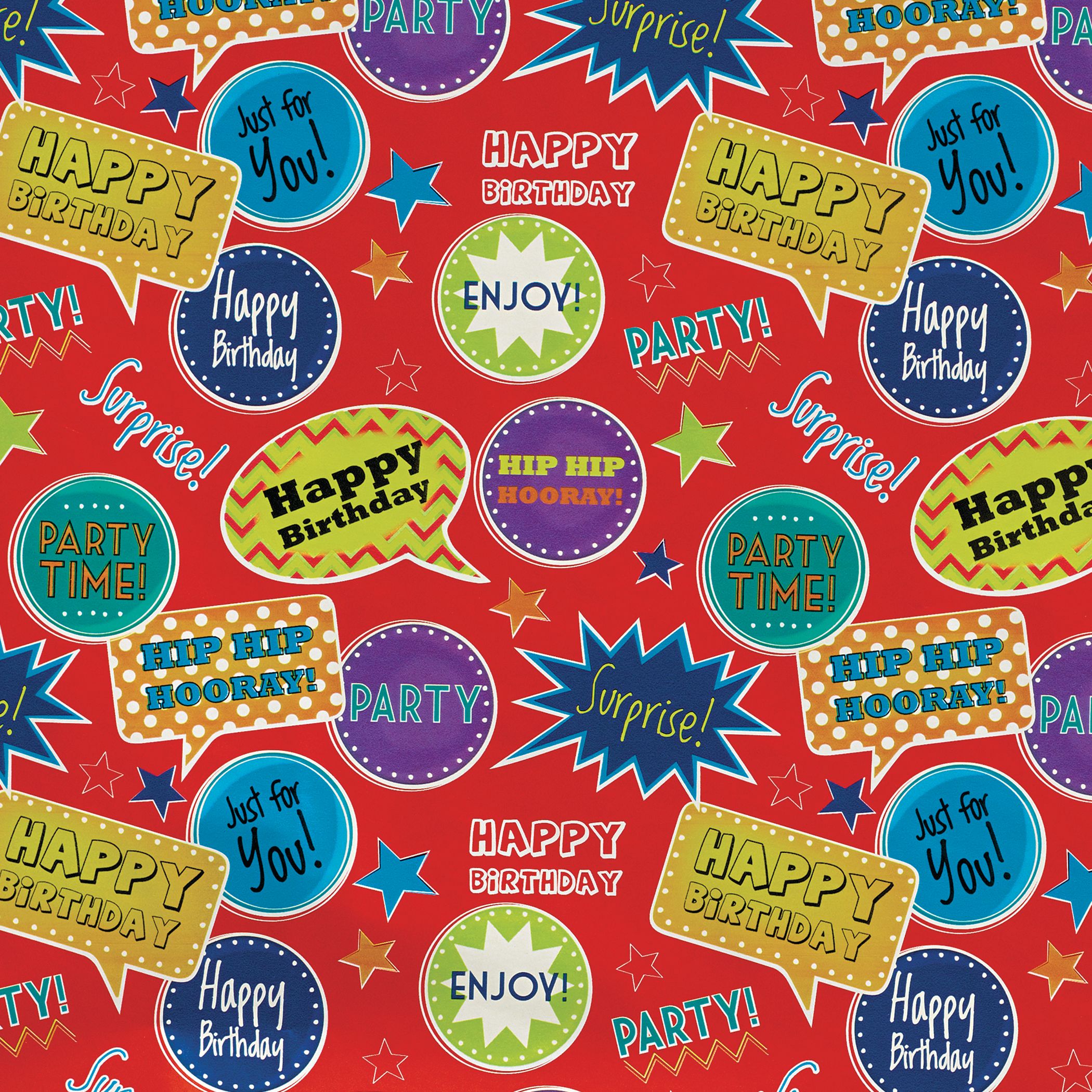 Fun Birthday Gift Wrap CloseUp