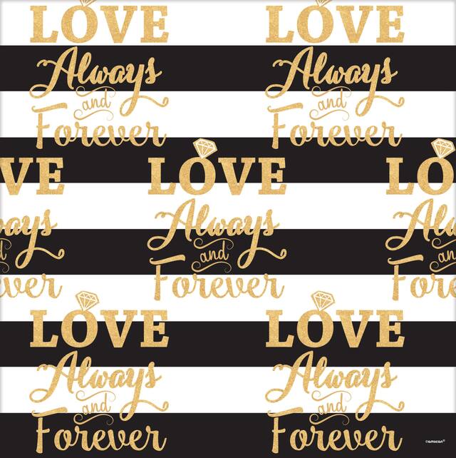 Papier d'emballage Love Always and Forever Front_Flat
