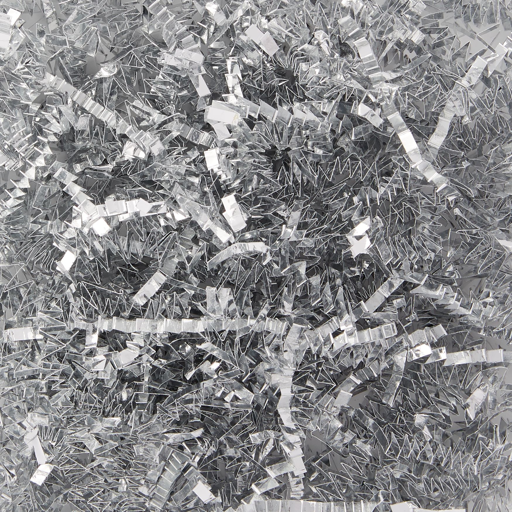 Decorative Gift Wrapping Crinkle Paper Shreds, Metallic Silver, 28-g, for Easter/Graduation/Christmas/Birthday CloseUp