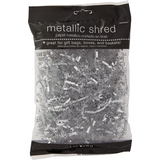 Decorative Gift Wrapping Crinkle Paper Shreds, Metallic Silver, 28-g, for Easter/Graduation/Christmas/Birthday Front_Flat